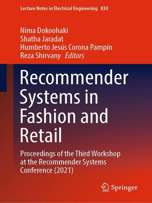 cover image of Recommender Systems in Fashion and Retail
